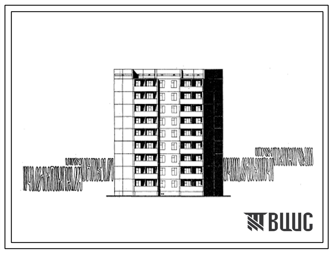 Типовой проект 96-032/76/1 Девятиэтажная блок-секция П-IБ.IБ.3Б.3Б на 36 квартир.