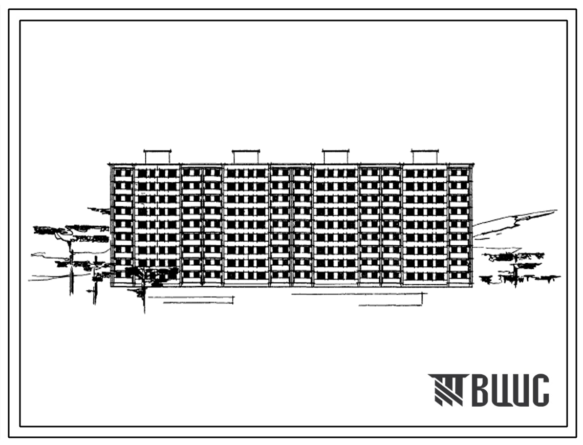 Типовой проект 111-88-8 9-этажный 4-секционный дом на 144 квартиры 1Б.2Б.3Б.4Б для строительства во 2 климатическом подрайоне Белорусской ССР.