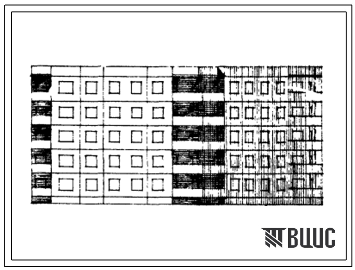 Типовой проект 90-021/1 Блок-секция 5-этажная 30-квартирная поворотная под углом 135 градусов с внутренним углом 2Б.3Б.4Б - 2Б.3Б.4Б