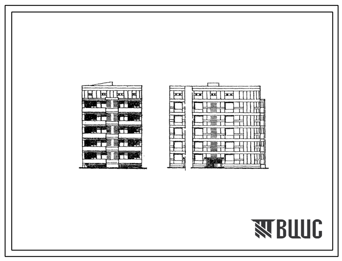 Типовой проект 67-033с Пятиэтажная блок-секция угловая левая на 15 квартир (двухкомнатных 2В-15). Стены из крупных блоков пильного известняка