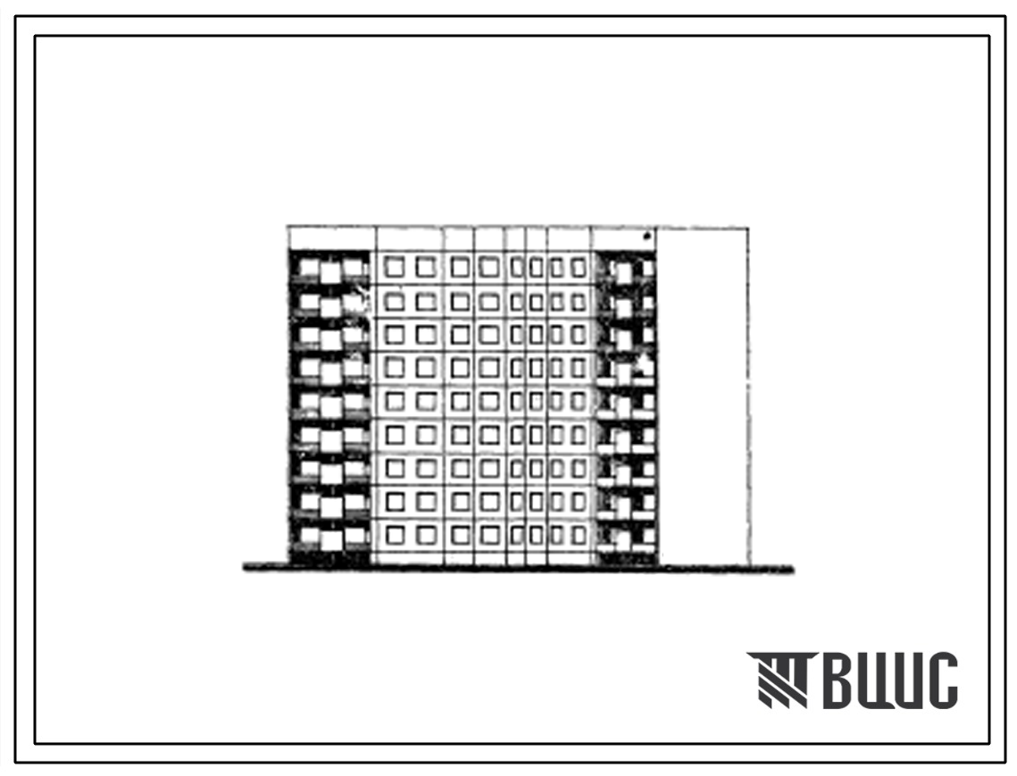 Типовой проект 84-025/1 Блок-секция девятиэтажная 54-квартирная поворотная с внутренним углом 135? (двухкомнатных 2А-2, 2Б-18; трехкомнатных 3Б-34).