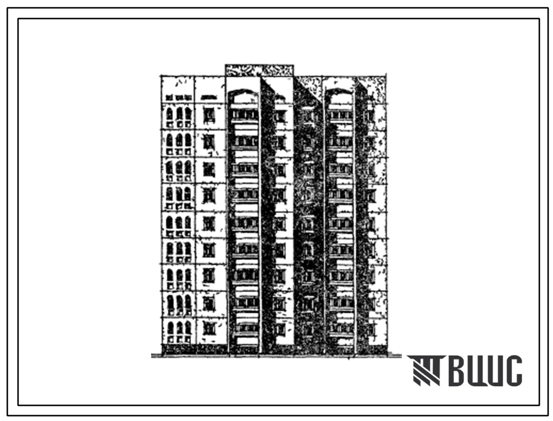 Типовой проект 148-066.13.86 Блок-секция 9-этажная 36-квартирная рядовая правая 3-1-1-4 для строительства в г. Мары