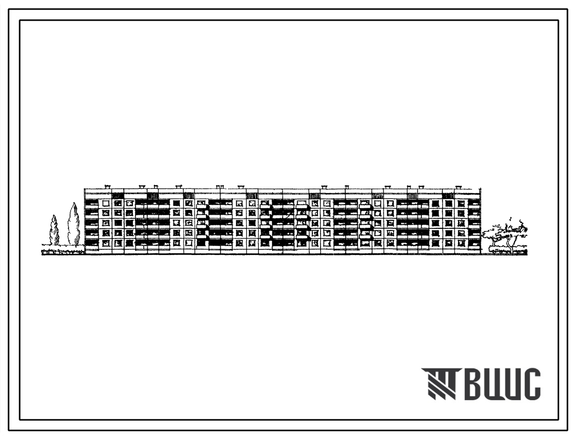Типовой проект 111-135-17с Пятиэтажный шестисекционный жилой дом на 89 квартир (однокомнатных 1Б-19, двухкомнатных 2Б-29, трехкомнатных 3А-30, 3Б-11). Для строительства в 3В климатическом подрайоне сейсмичностью 7-8 баллов