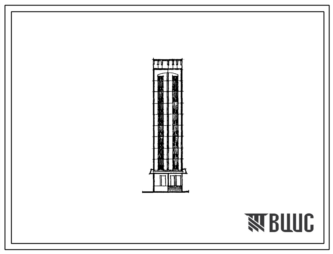 Типовой проект 97-0353с.23.89 10-этажный компоновочный объемно-планировочный элемент КОПЭ 10.1 для Кемеровской области