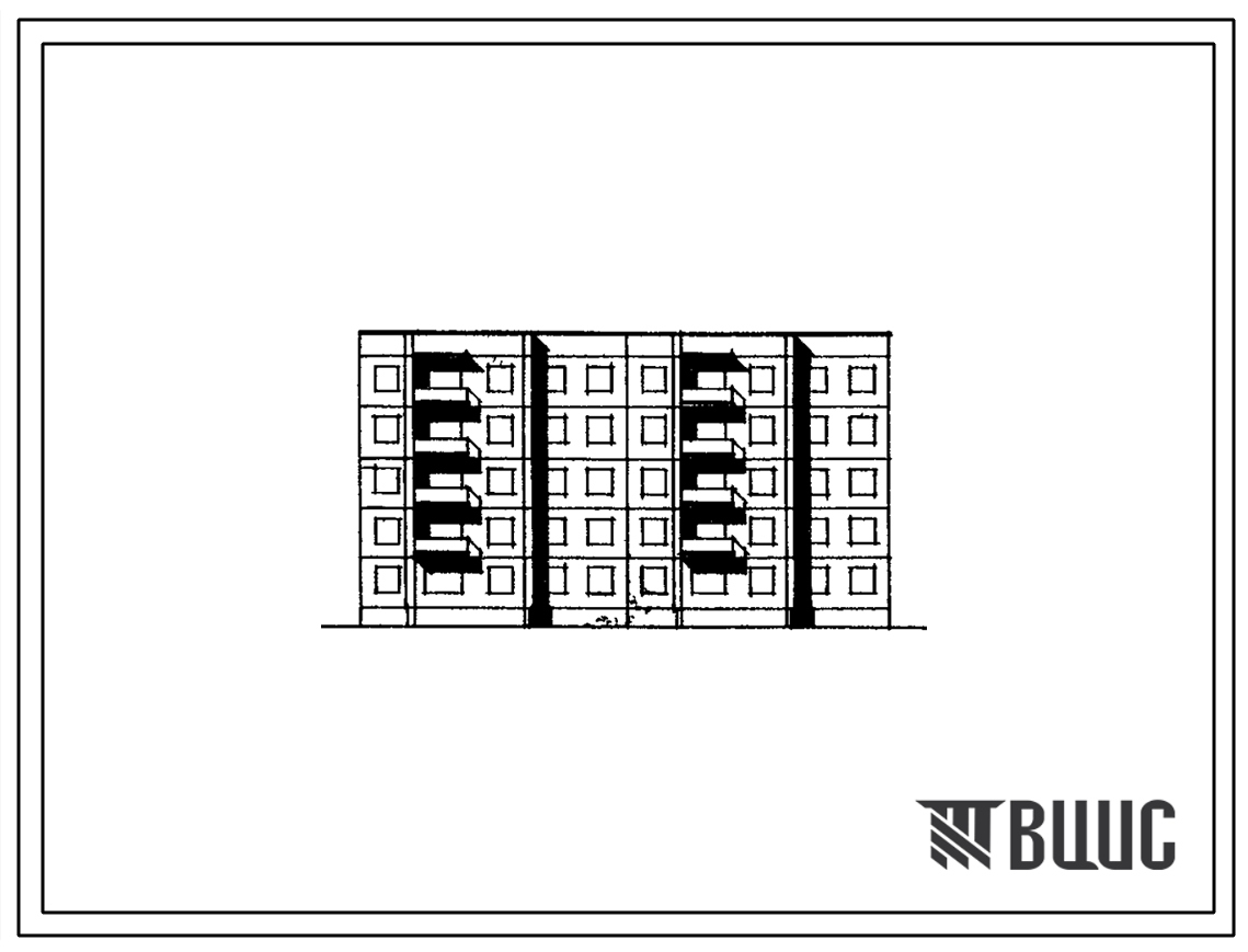 Типовой проект 141-01 Пятиэтажная 30-квартирная рядовая торцевая блок-секция (однокомнатных 1Б-10, двухкомнатных 2Б-10, трехкомнатных 3А-10). Для строительства в 1В, 2В климатических подрайонах
