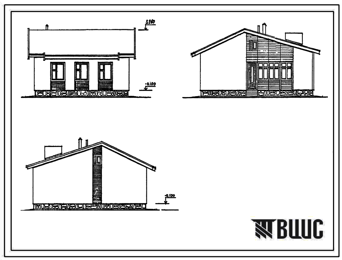Типовой проект 185-24-303.13.88 Одноквартирный одноэтажный жилой дом с 2-комнатной квартирой. Стены из блоков пильного известняка.