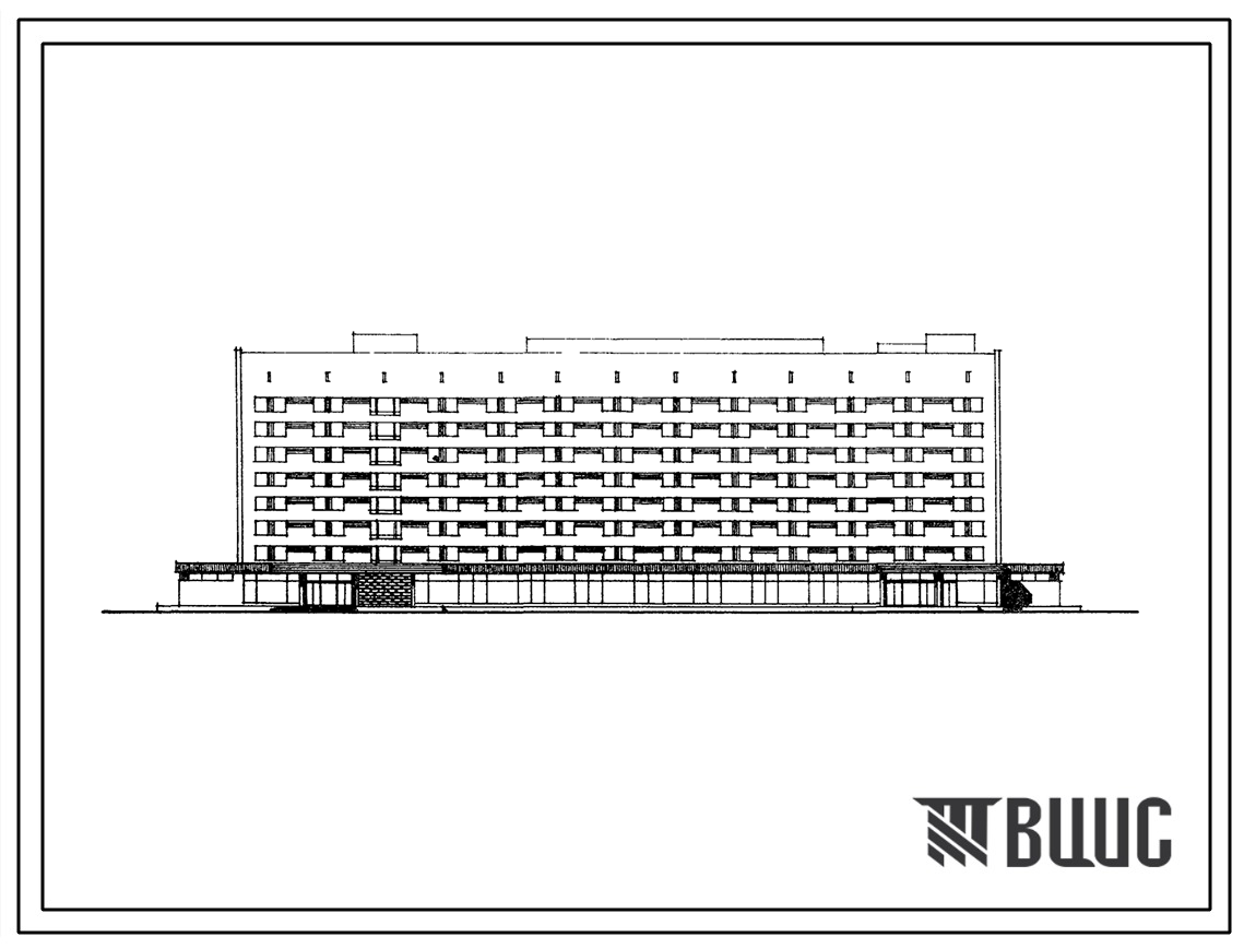 Типовой проект 284-5-44 Гостиница на 360 мест для строительства в 1В климатическом подрайоне, 2 и 3 климатических районах