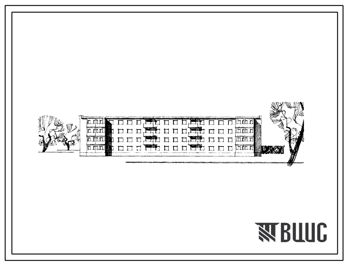 Типовой проект 1-310и-21/67 Четырехэтажный четырехсекционный 40-квартирный жилой дом со стенами из кирпича (однокомнатных  8, двухкомнатных  8, трехкомнатных  16 и четырехкомнатных  8).