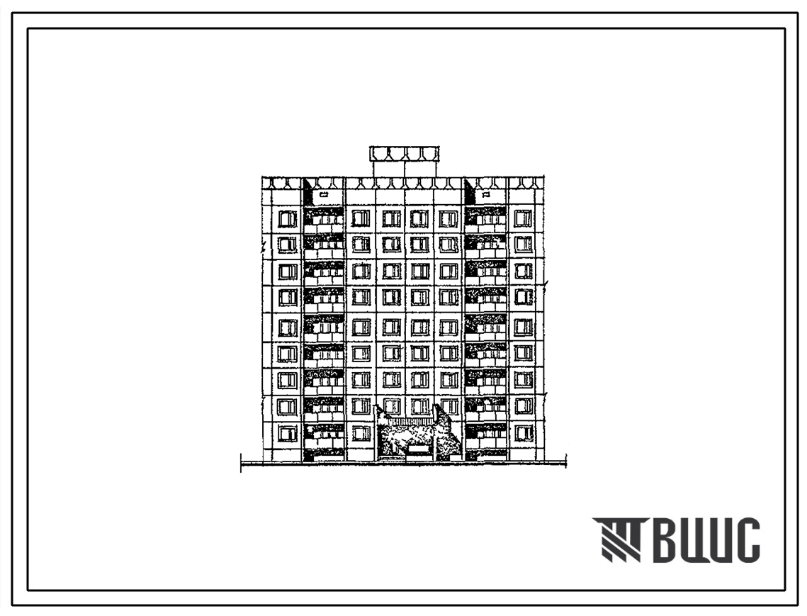 Типовой проект 101-06 Блок-секция 9-этажная, 35-квартирная, рядовая-торцевая 2Б-2Б-3Б-3Б