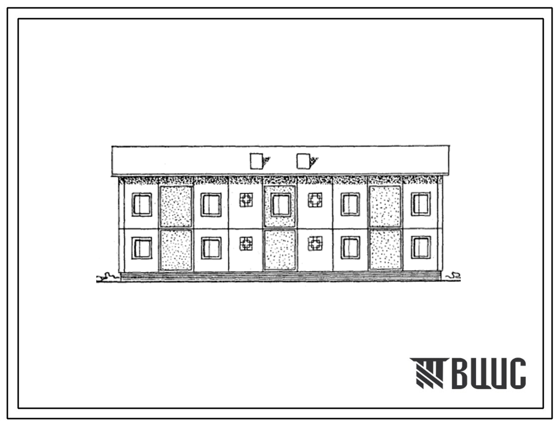 Типовой проект 222-023.1с.13.87 2-этажная 4-квартирная блок-секция с 4-комнатными квартирами. Для строительства в Узбекской ССР. .(Конструктивный вариант высота этажа 2,8м 222-023.2с.13.87).