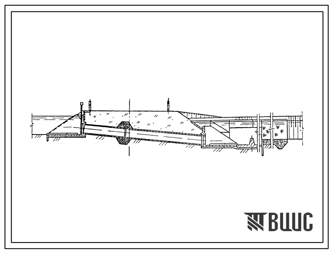 Типовой проект 820-1-0104.90 Регуляторы-переезды трубчатые на расход до 3 м3/с с перепадом до 1,5 м для внутрихозяйственной сети рисовых оросительных систем