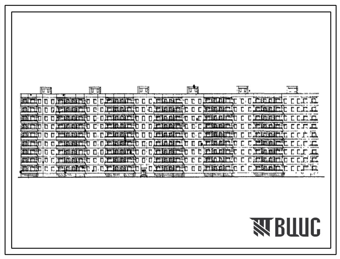 Типовой проект 111-90-4 9-этажный 6-секционный 216-квартирный жилой дом широтной ориентации для строительства во 2 и 3 строительно-климатических зонах.