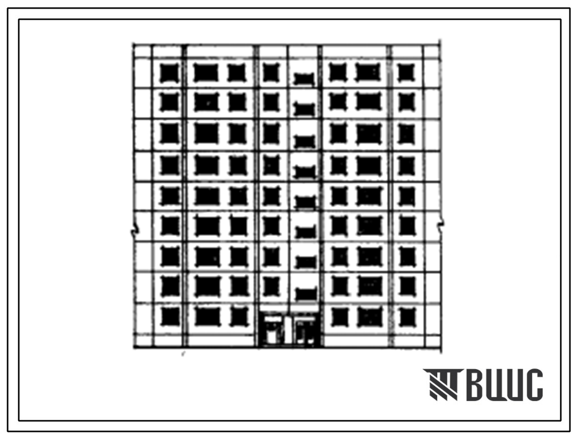 Типовой проект 83-016 9-этажная 36-квартирная рядовая блок-секция 2Б.2Б.3Б.3Б