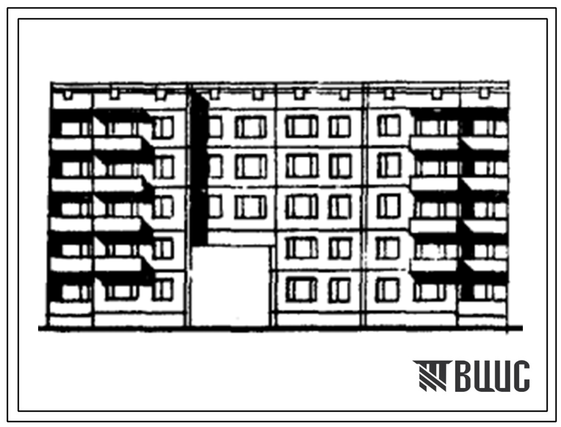 Типовой проект 75-020/1 Блок-секция 5-этажная 28-квартирная рядовая (с пожарным проездом) 1Б-2Б-3Б и 1Б-2Б-3Б