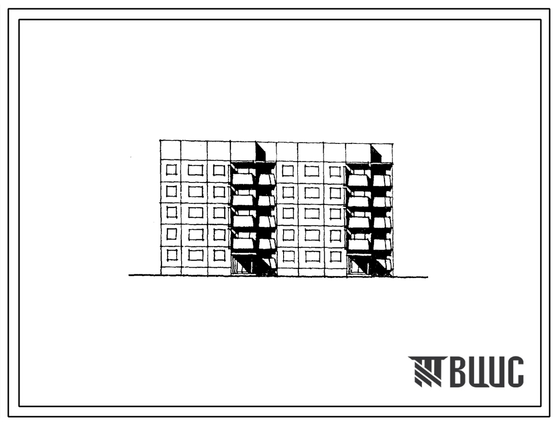 Типовой проект 138-018с/1.2 Блок-секция 5-этажная 29-квартирная рядовая 1Б.1Б.2Б.2Б.3А.3А для Сахалинской области