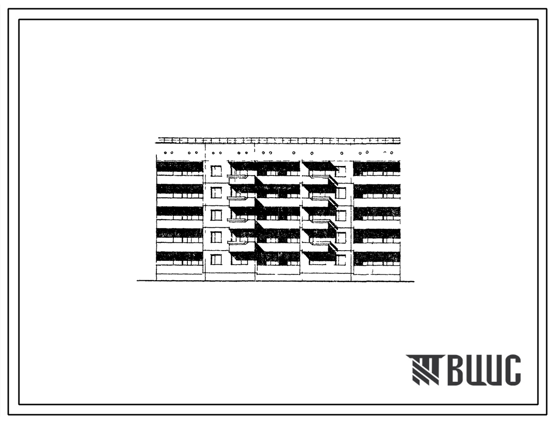 Типовой проект 135-087/1 Блок-секция пятиэтажная 30-квартирная рядовая с торцовым окончанием (однокомнатных 1Б-10; двухкомнатных 2Б-10; трехкомнатных 3А-10).