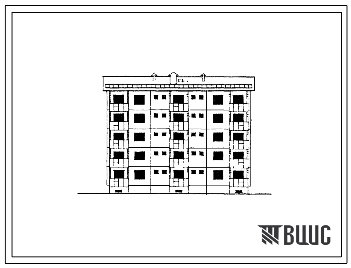 Типовой проект 69-019с/1 Пятиэтажная блок-секция на 10 квартир (четырехкомнатных 4Б-5, пятикомнатных 5Б-5). Для строительства в г.Алма-Ата, в районе сейсмичностью 9 баллов
