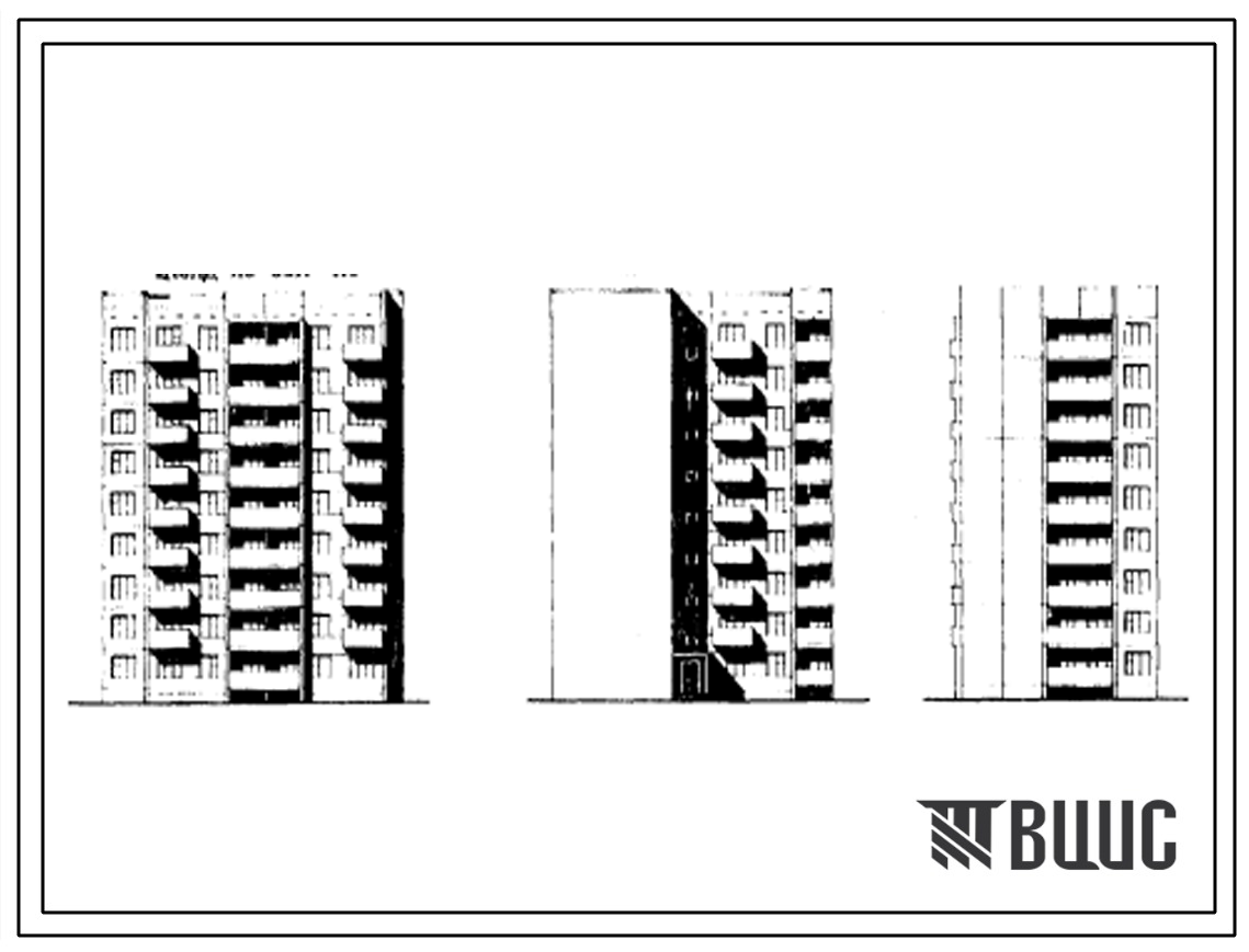 Типовой проект 125-014/1 Блок-секция девятиэтажная 36-квартирная угловая правая (двухкомнатных 2Б — 18, трехкомнатных 3А — 9, 3Б — 9).
