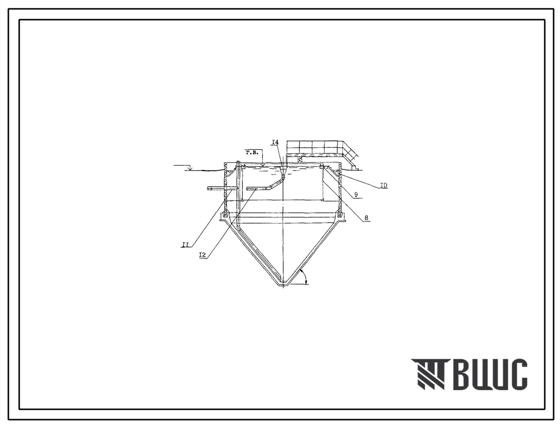 Типовой проект 902-2-360 Отстойники канализационные вертикальные первичные из сборного железобетона диаметром 9 метра