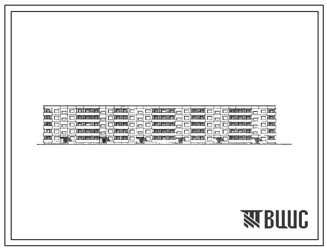 Типовой проект 111-90-11 Пятиэтажный шестисекционный дом на 90 квартир для строительства во 2 и 3 климатических зонах.