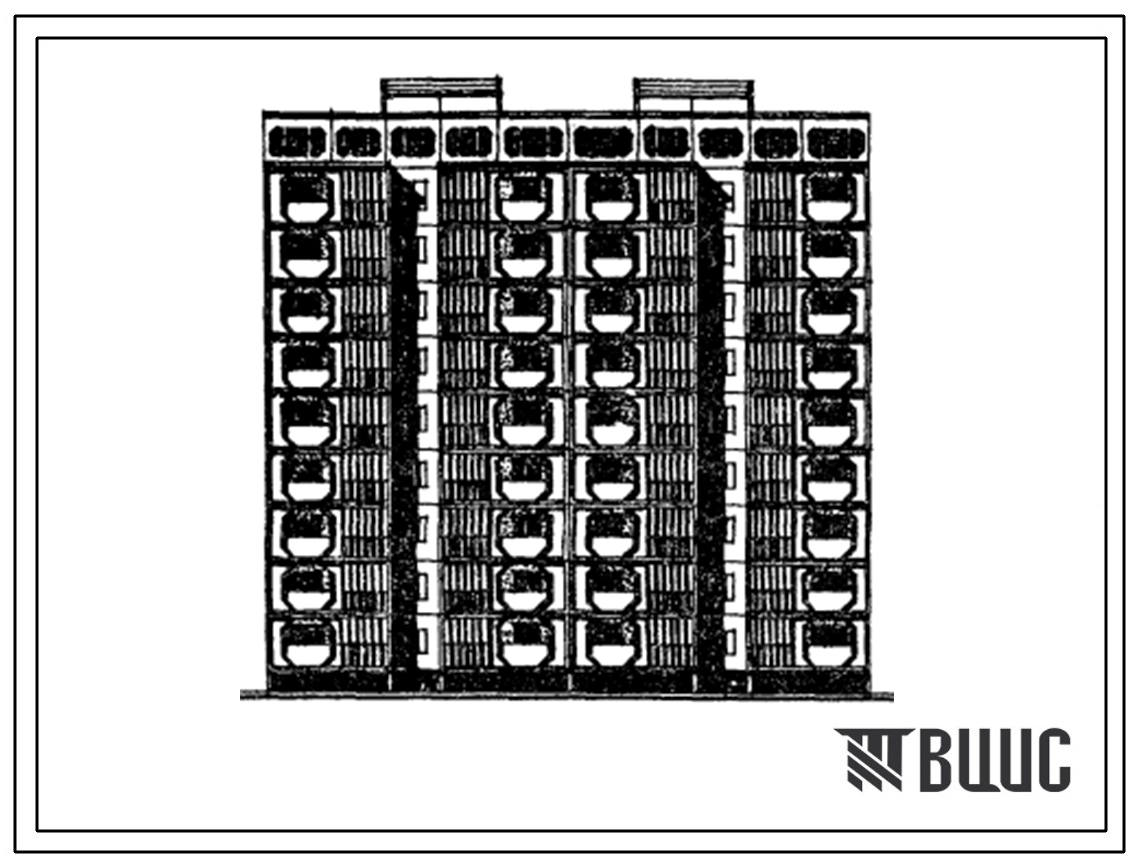 Типовой проект 105-0130.1сп.13.87 Блок-секция 9-этажная 36-квартирная рядовая 4.2-2.4 для г.Чимкента. (Вариант проекта для строительства в г.Джамбуле на обычных грунтах 105-0130.2с.13.87).