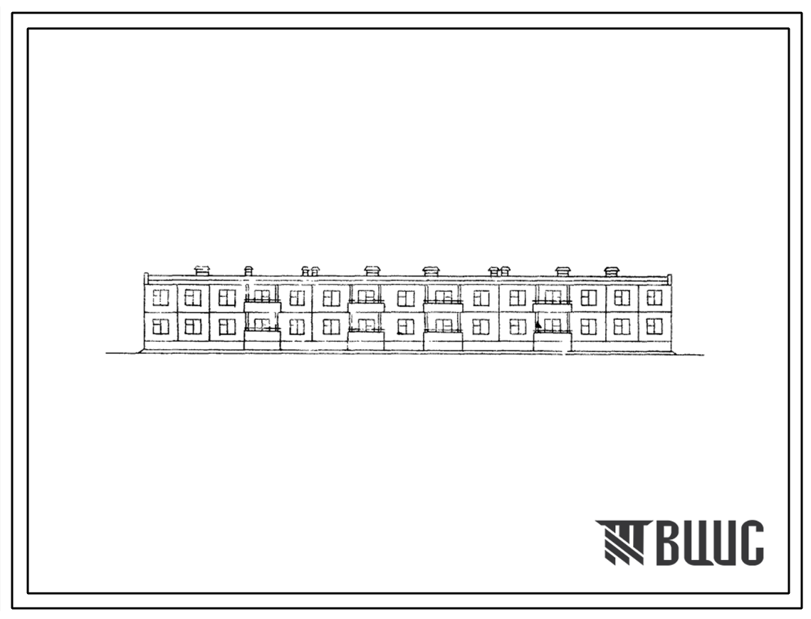 Типовой проект 111-48-5с/1 Двухэтажный трехсекционный жилой дом на 12 квартир (трехкомнатных 3А-6, четырехкомнатных 4А-6). Для строительства в 3 климатическом районе сейсмичностью 8 и 9 баллов