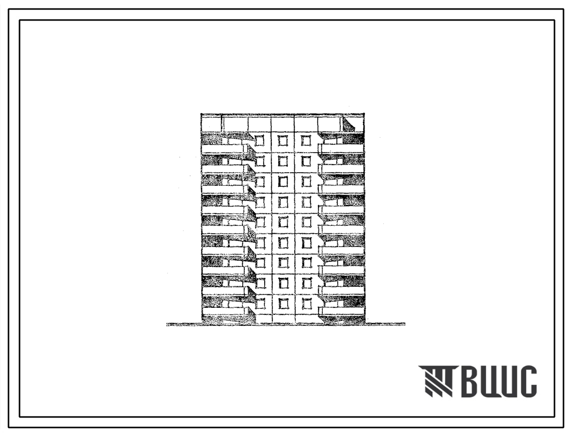 Типовой проект 121-0194.13.88 Девятиэтажная блок-секция рядовая на 36 квартир. Для Златоуста