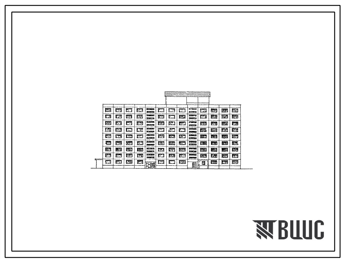 Типовой проект 161-60-7  Девятиэтажное общежитие на 585 человек.
