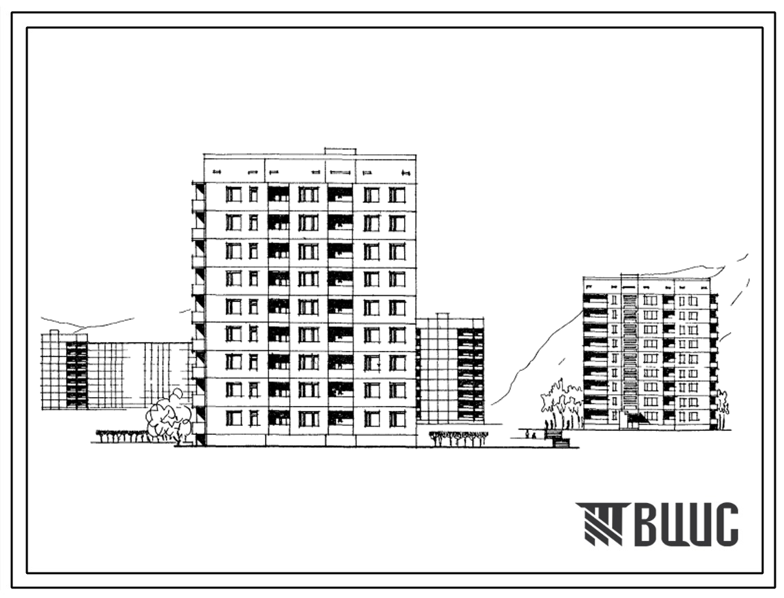 Типовой проект 135-039с Блок-секция левая на 27 квартир (двухкомнатных 2Б-18; трехкомнатных 3А-9). Для строительства в 4 климатическом районе