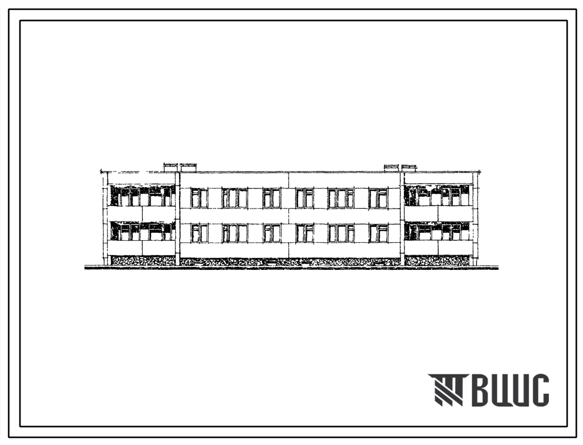 Типовой проект 111-88-32/1 Двухэтажный двухсекционный жилой дом на 8 квартир (трехкомнатных 3А-4, четырехкомнатных 4Б-4). Для строительства во 2В климатическом подрайоне Белорусской ССР