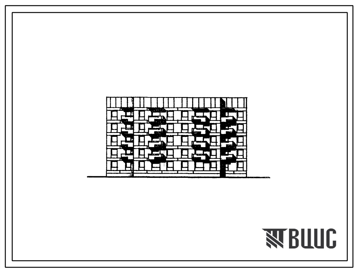 Типовой проект 114-065с/1 Блок-секция рядовая двухсекционная торцевая на 30 квартир (однокомнатных 1Б-10, двухкомнатных 2Б-10, трехкомнатных 3Б-10) из крупных блоков. Для строительства в районах сейсмичностью 8 баллов