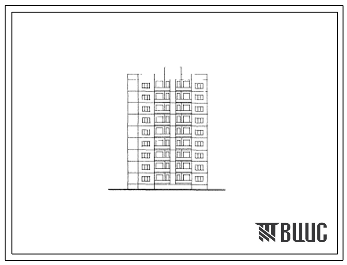 Типовой проект 127-025с Девятиэтажная торцевая блок-секция левая на 18 квартир (трехкомнатных 3А-9; четырехкомнатных 4Б-9) с шагом поперечных стен 3,0 и 4,8 м, для строительства в 4Б климатическом подрайоне Грузинской ССР, сейсмичностью 7 баллов