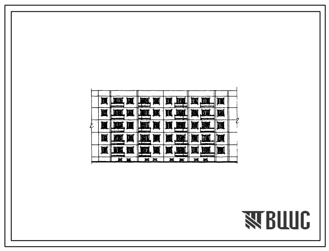 Типовой проект 83-08/01 Блок-секция пятиэтажная 30 картирная рядовая с торцовыми окончаниями 1Б.2Б.3А-1Б.2Б.3А.
