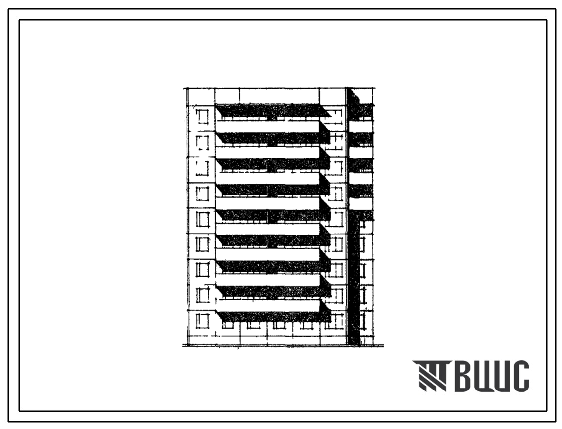 Типовой проект 91-016 9-этажная 27-квартирная торцевая блок-секция (двухкомнатных 2Б-9, трехкомнатных 3Б-9, четырехкомнатных 4Б-9) для строительства в 2Б, 2В, 2Г, 3А, 3Б и 3В климатических подрайонах.