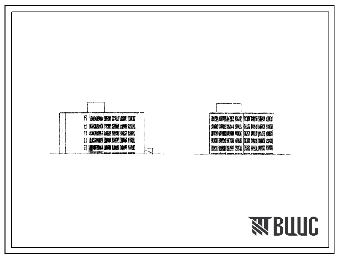 Фасады Типовой проект 244-4-49 Спальный корпус на 146 мест для турбаз. Для строительства в 1В климатическом подрайоне, 2 и 3 климатических районах