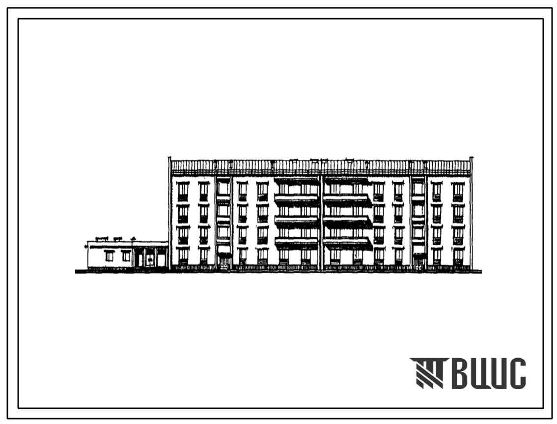 Типовой проект 164-77-108сп.86 Четырехэтажное общежитие на 200 мест для студентов и учащихся профтехучилищ. Для строительства в городах и поселках городского типа