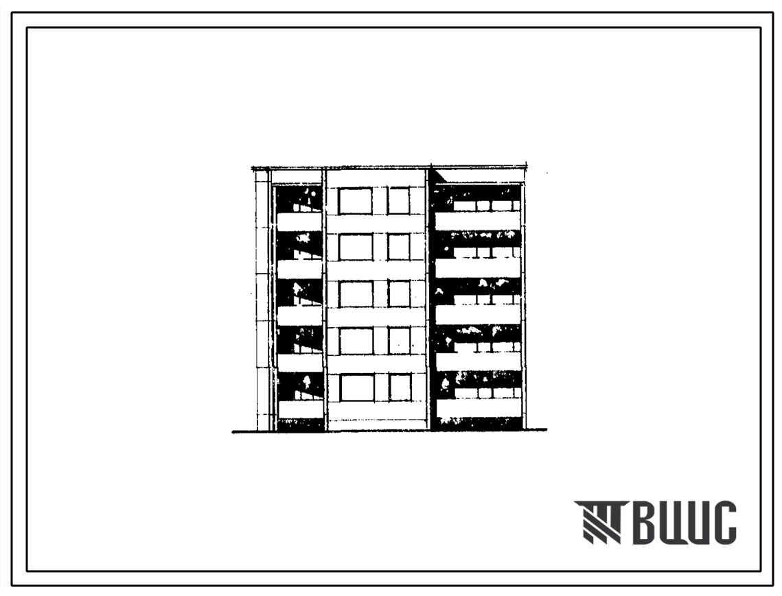 Типовой проект 88-021/1 Пятиэтажная торцовая блок-секция на 15 квартир (левая) (однокомнатных 1Б — 5, двухкомнатных 2Б — 5, трехкомнатных 3Б — 5). Для строительства во IIВ климатическом подрайоне Белорусской ССР.