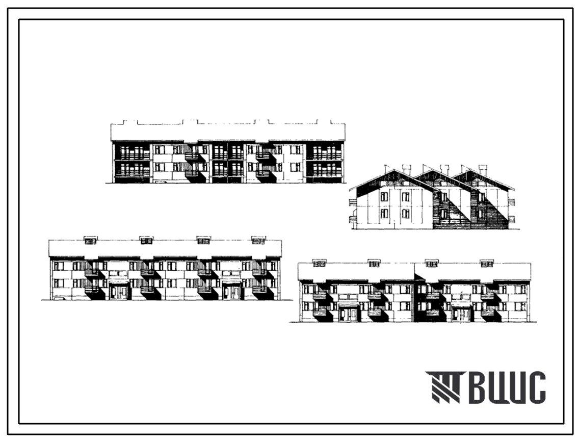 Типовой проект 135-049с Крупнопанельные двухэтажные жилые блок-секции и дом-представитель на 12 квартир