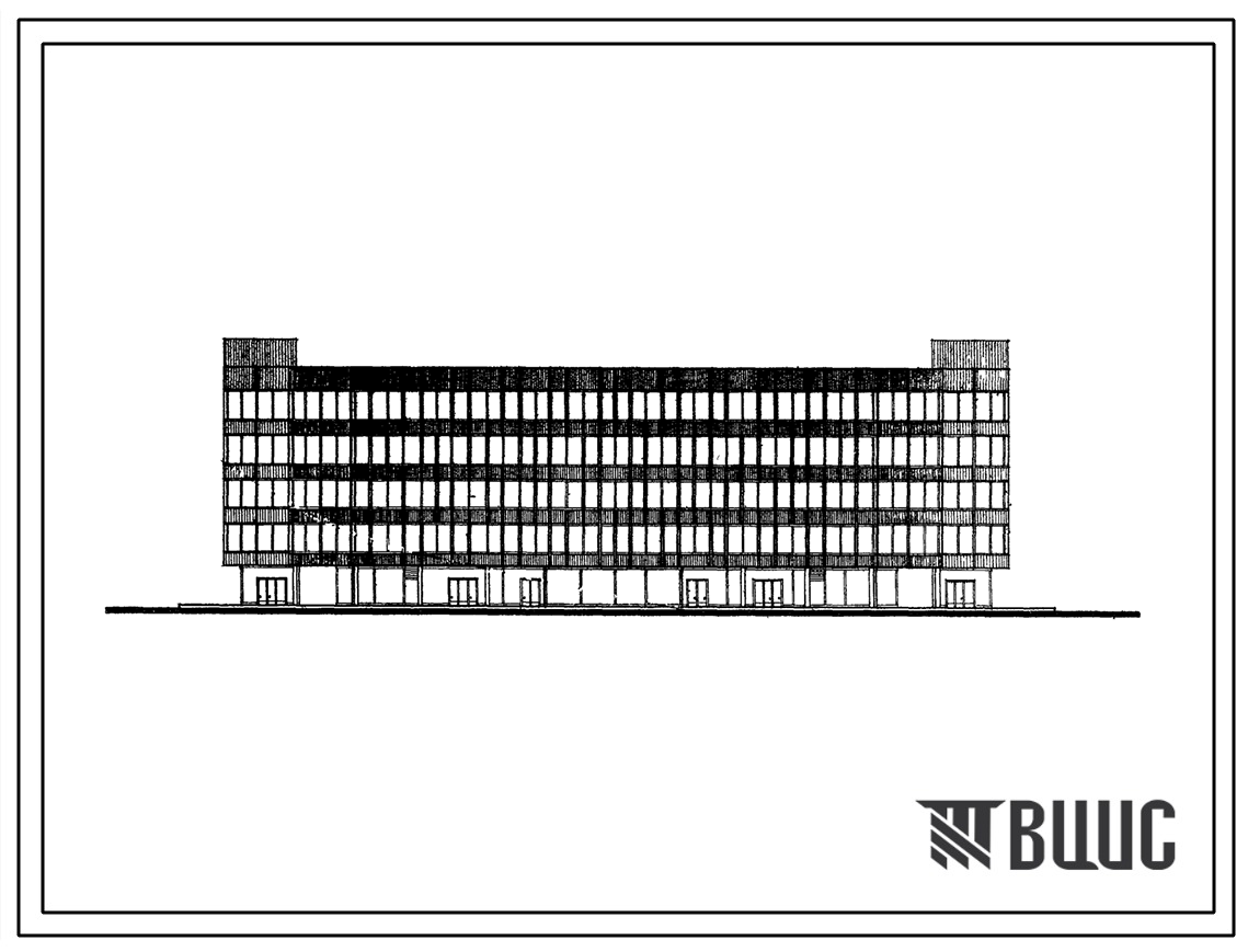 Типовой проект 272-11-7 Универмаг торговой площадью 9340 м2 в плоскосборных конструкциях с вариантами сеток колонн для торговых залов 12х12 и 6х12 м, для строительства в 1В климатическом подрайоне, 2 и 3 климатических районах