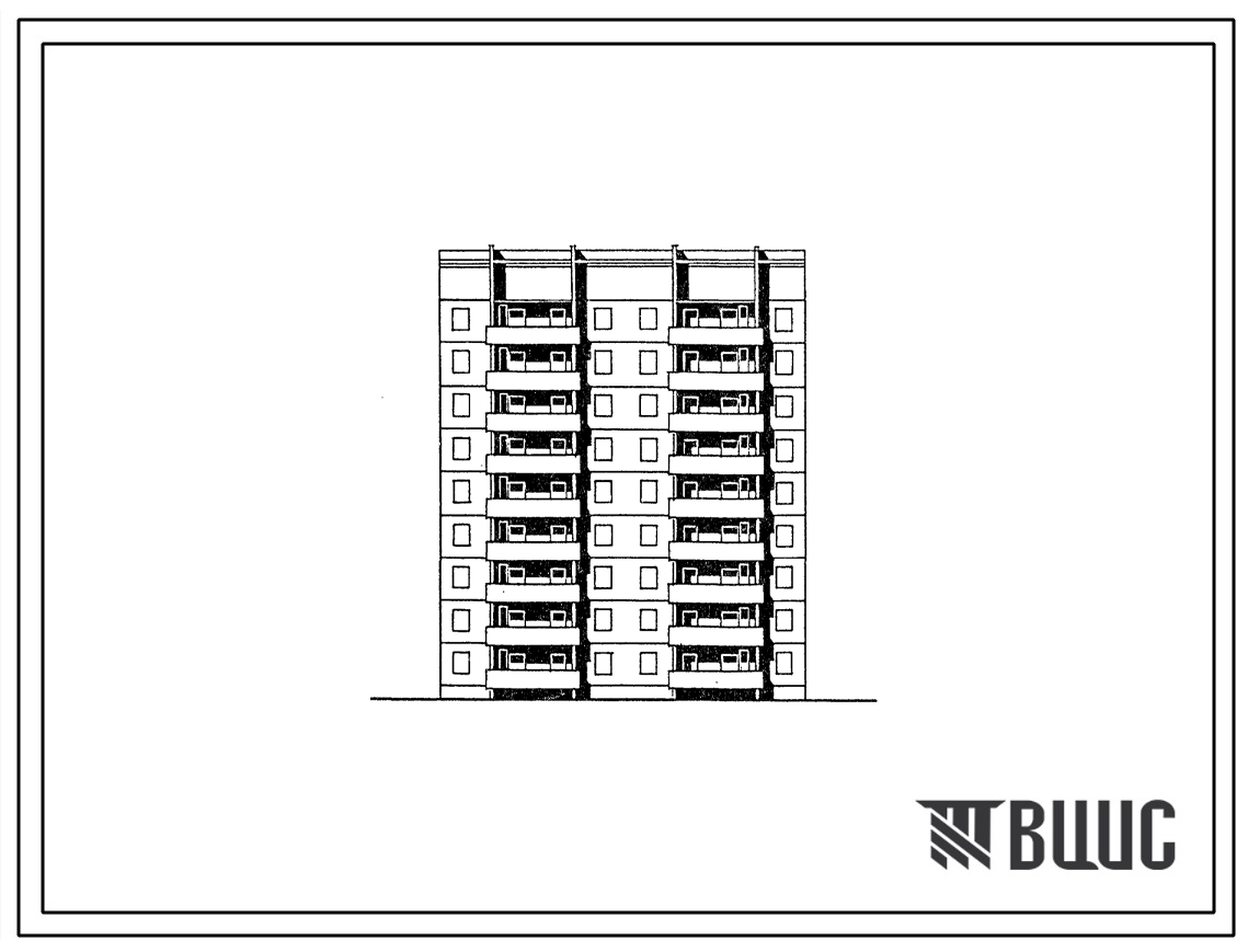 Типовой проект 135-0322с.13.87 9-этажная рядовая блок-секция на 36 квартир 2-2-3-3 для строительства в г. Иркутске