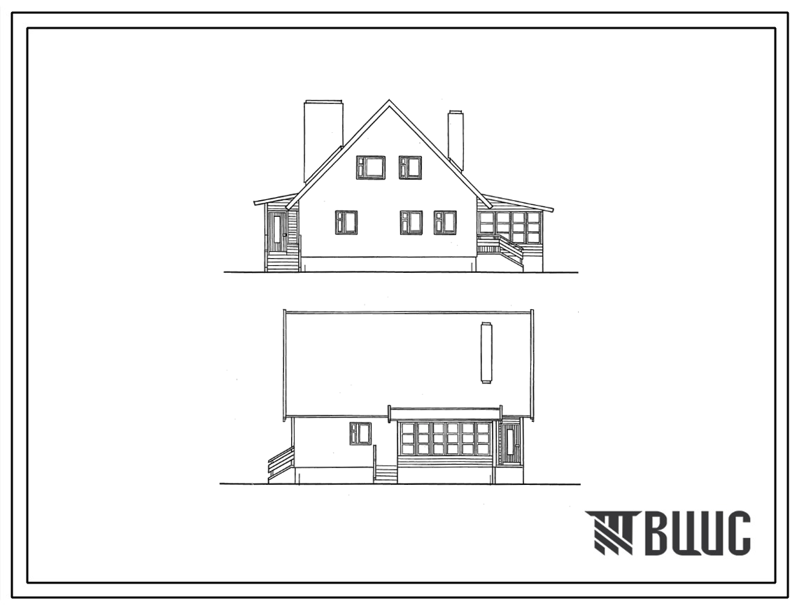 Типовой проект 184-000-189 Мансардный одноквартирный 5-комнатный жилой дом с возможностью пристройки гаража (для индивидуальных застройщиков)