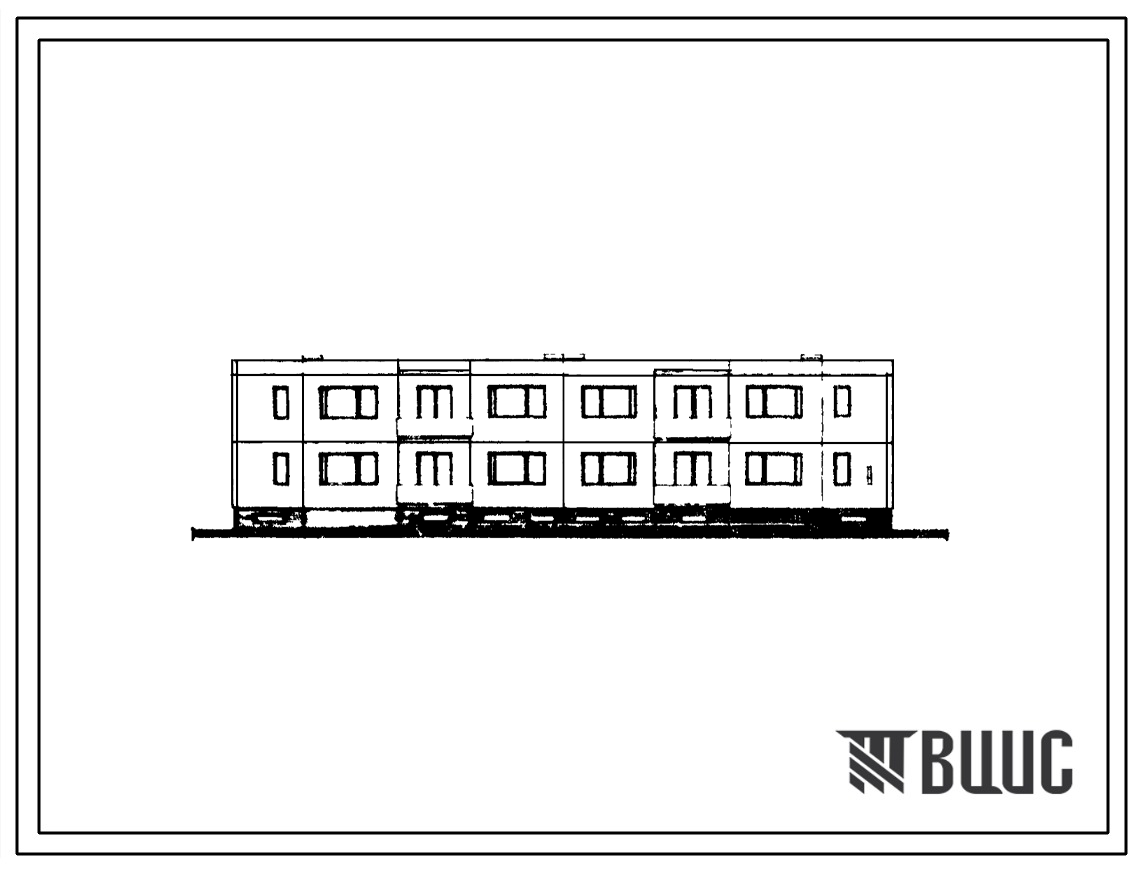 Типовой проект 141-35-9/72/1 Двухэтажный секционный дом на 8 квартиры (двухкомнатных 2Б-4, трехкомнатных 3Б-4). Для строительства во 2Би и 2В климатических подрайонах Литовской ССР