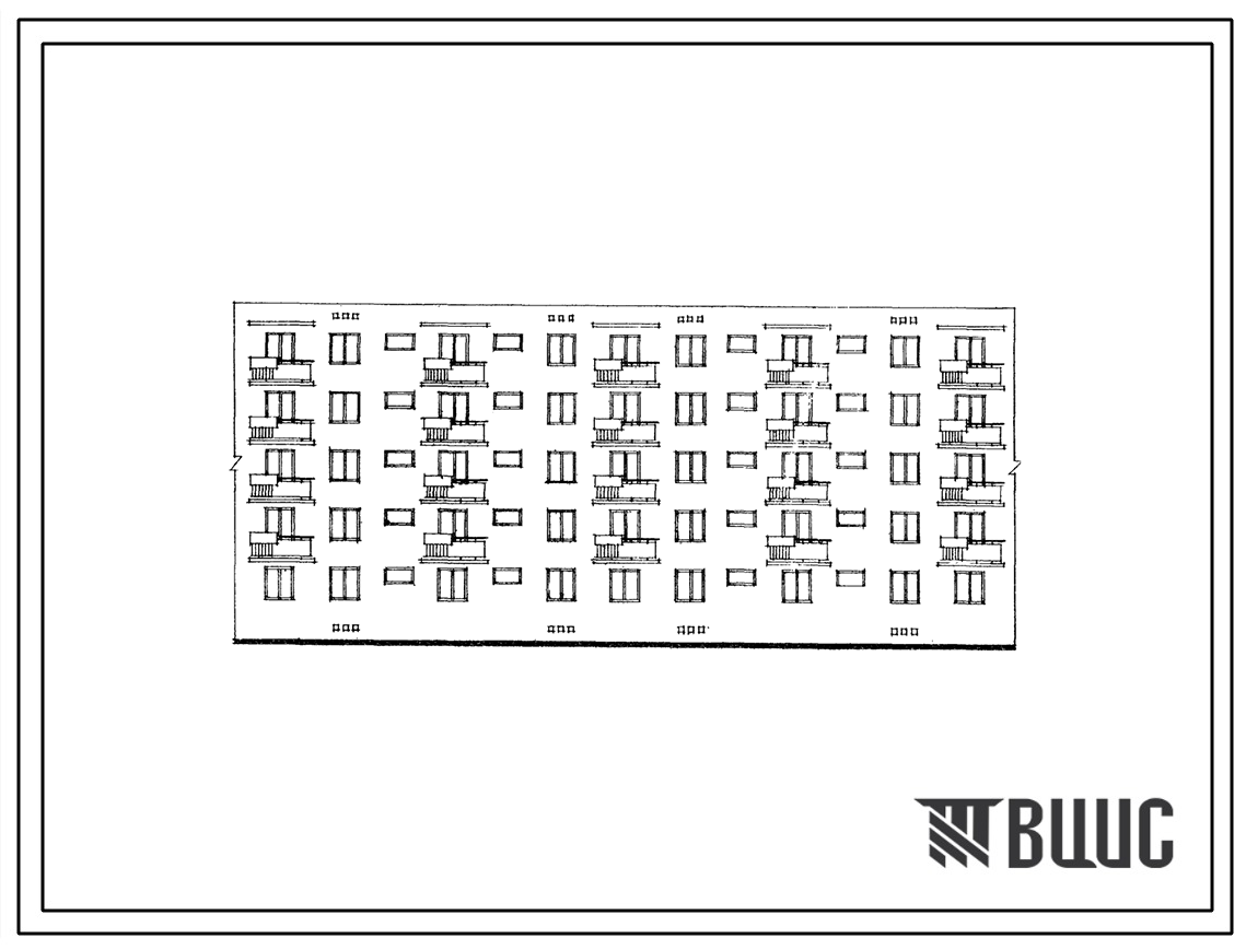 Типовой проект 109-036с Пятиэтажная сдвоенная блок-секция Р-5А.3Б-3Б.5А на 20 квартир.