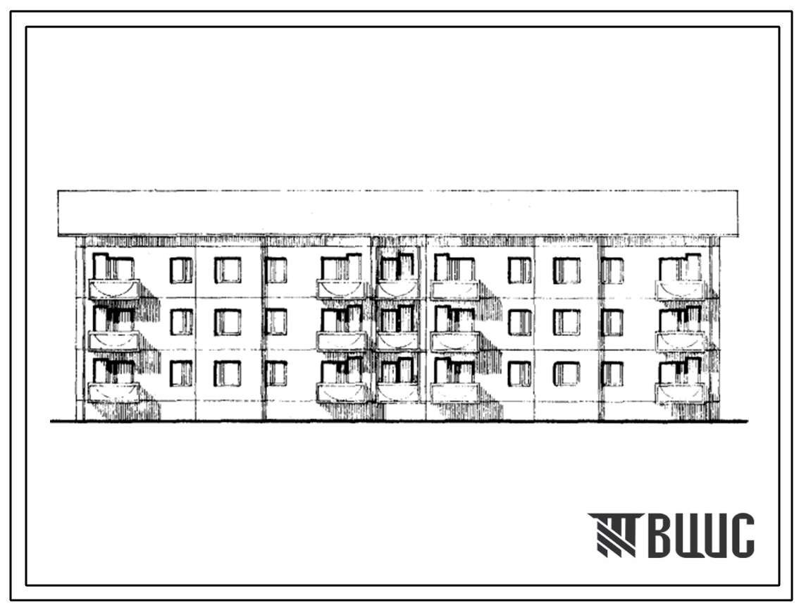 Типовой проект 111-135-155с/1 Трехэтажный двухсекционный дом на 21 квартиру (однокомнатных 1Б-3, двухкомнатных 2А-6, 2Б-6, трехкомнатных 3А-3, 3Б-3). Для строительства в 1В и 1Д климатических подрайонах сейсмичностью 7, 8 и 9 баллов и условий строительств
