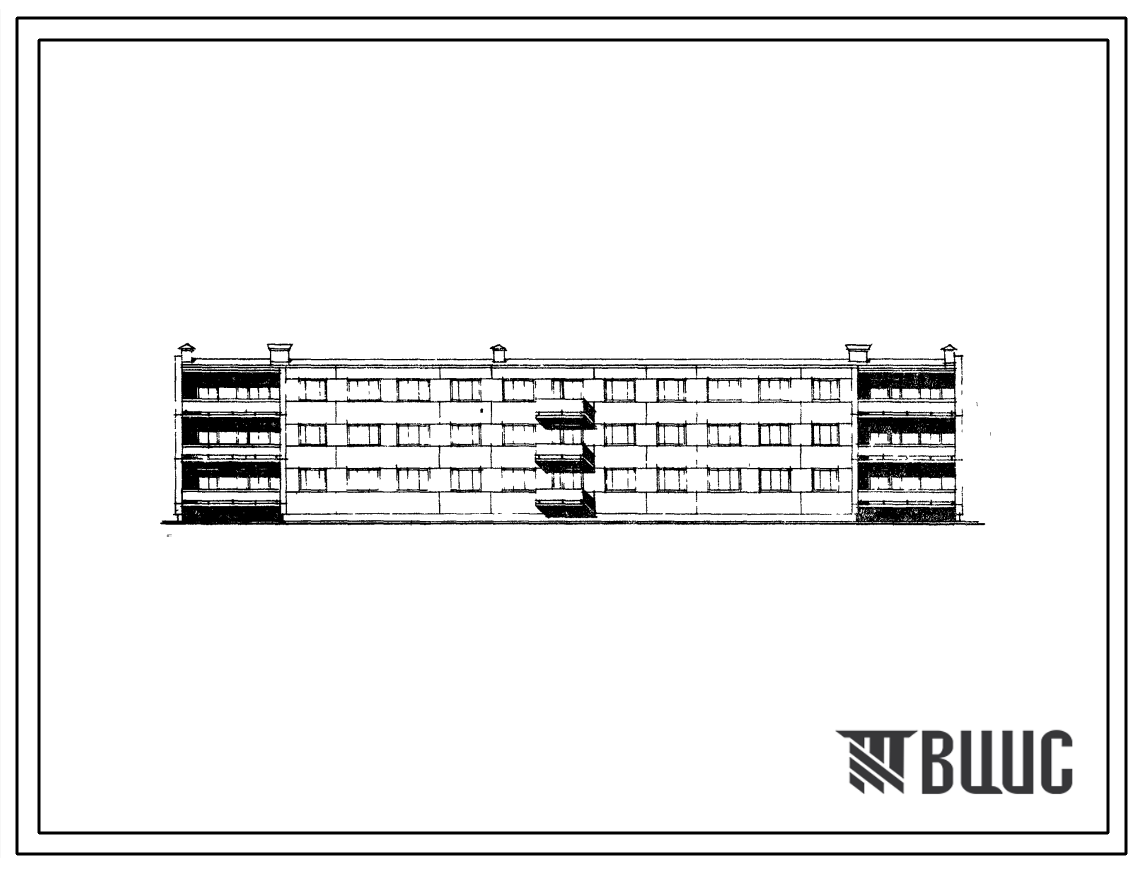 Типовой проект 111-25-3/1 Трехэтажный 21-квартирный жилой дом трехсекционный (двухкомнатных 2А-3, 2Б-6; трехкомнатных 3Б-6; четырехкомнатных 4Б-6).