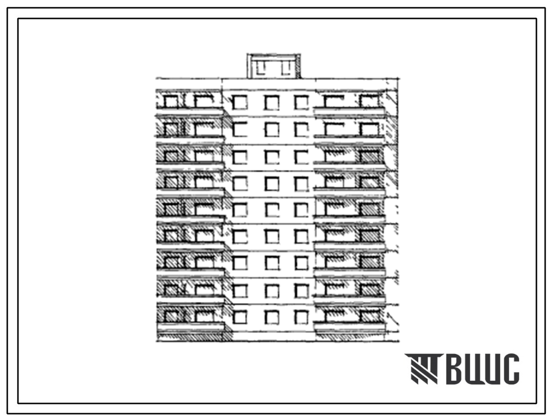 Типовой проект 90-07 9-этажная 36-квартирная торцовая блок-секция 2.2.2.3 (правая)