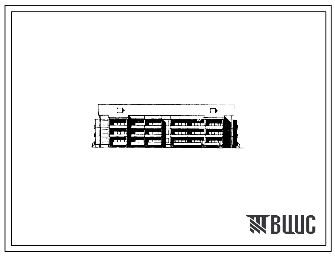 Типовой проект 111-83-32/1 Дом трехэтажный трехсекционный 24-квартирный крупнопанельный (однокомнатных 1Б — 6, двухкомнатных 2А — 3, 2Б — 6, трехкомнатных 3Б — 6, четырехкомнатных 4Б - 3).