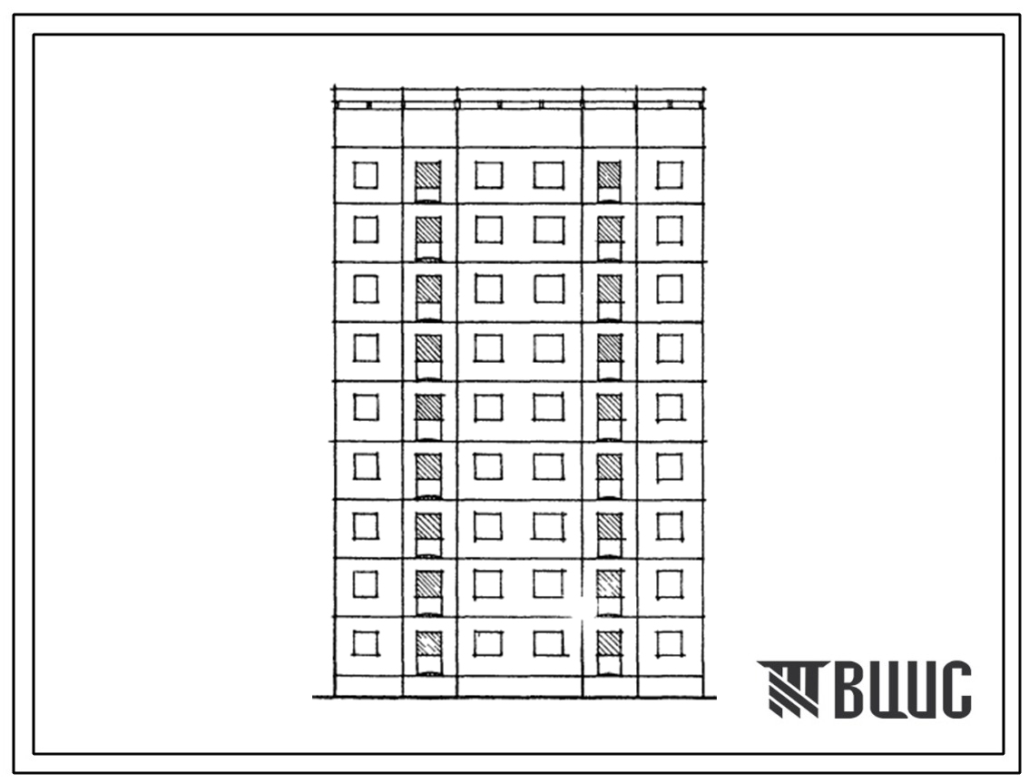 Типовой проект 129-054с.13.86 Блок-секция 9-этажная 18-квартирная поворотная с внутренним углом 150 градусов 2Б-2Б (для Армянской ССР)