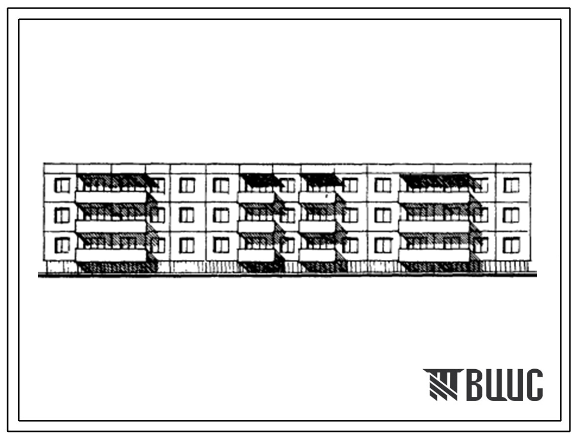 Типовой проект 111-121-8/1 3 этажный 3 секционный 27 квартирный жилой дом
