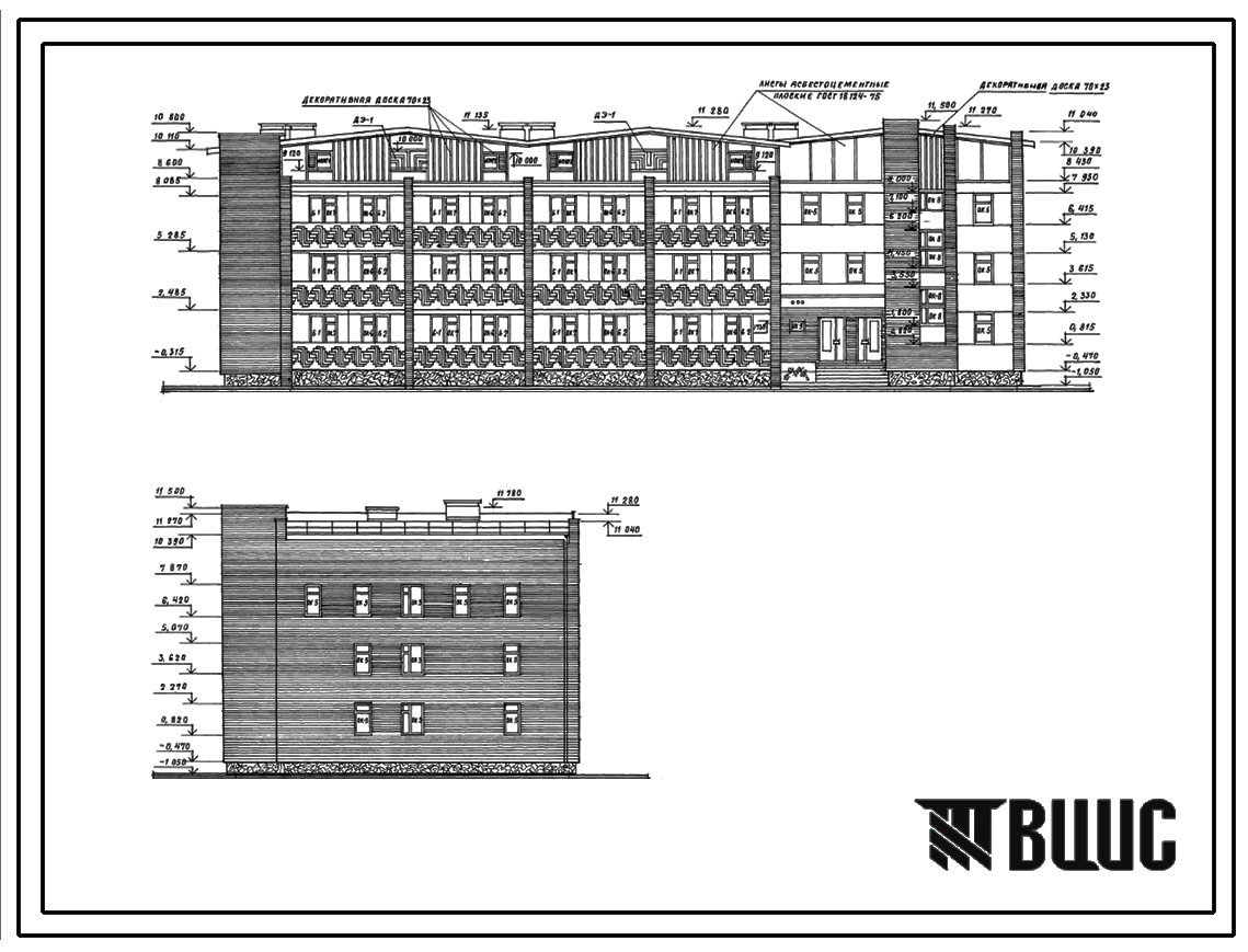 Типовой проект 163-181-2.85 Трехэтажное общежитие для рабочих и служащих на 100 мест (с жилыми комнатами на 2 и 3 человека)